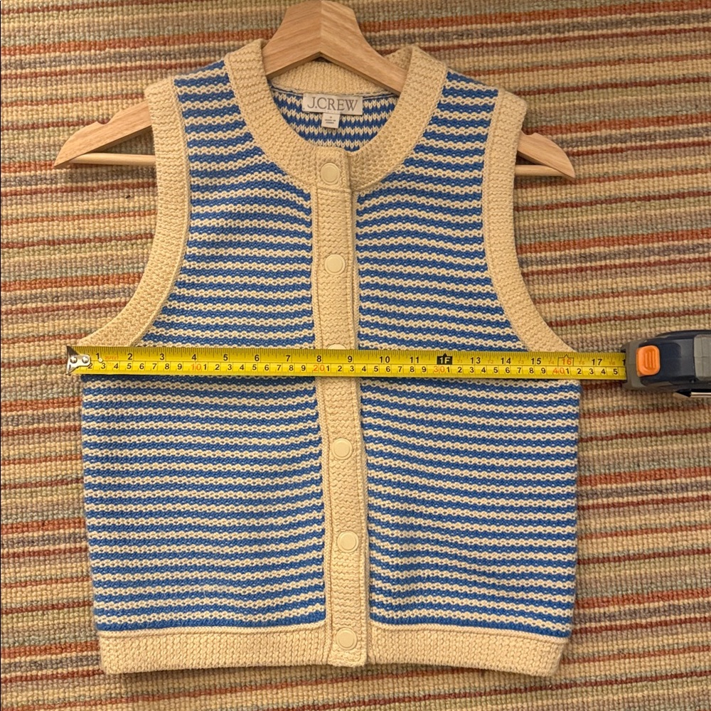 J.Crew striped cotton sweater sleeveless size S - Picture 8 of 8